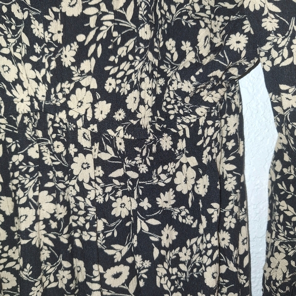 Sonoma Floral Maxi Dress MATERNITY Large Black with Tan Flowers - Picture 8 of 11